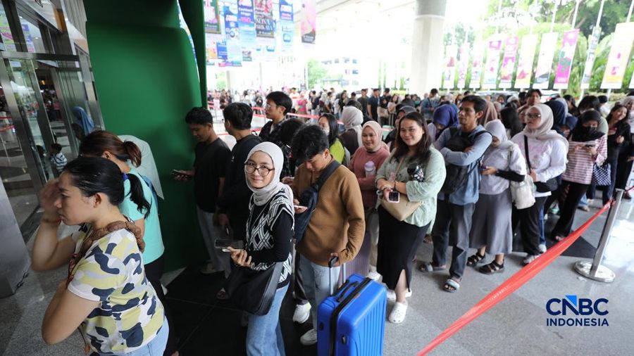 Suasana acara Jakarta X Beauty 2026, di Jakarta International Convention Center (JCC) Jakarta, Kamis (2/7/2026). (CNBC Indonesia/Tri Susilo)