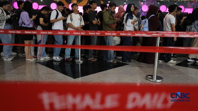Suasana acara Jakarta X Beauty 2026, di Jakarta International Convention Center (JCC) Jakarta, Kamis (2/7/2026). (CNBC Indonesia/Tri Susilo)