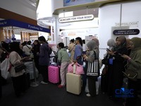Suasana acara Jakarta X Beauty 2026, di Jakarta International Convention Center (JCC) Jakarta, Kamis (2/7/2026). (CNBC Indonesia/Tri Susilo)