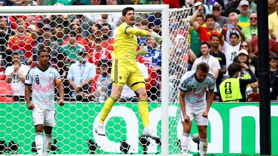 Tim nasional Belgia memastikan tempatnya di babak 16 besar Piala Dunia 2026, setelah meraih kemenangan dramatis atas Senegal (3-2), Kamis (2/7) dini hari WIB di Stadion Seattle, Amerika Serikat, dalam babak 32 besar Piala Dunia 2026. (REUTERS/Agustin Marcarian)