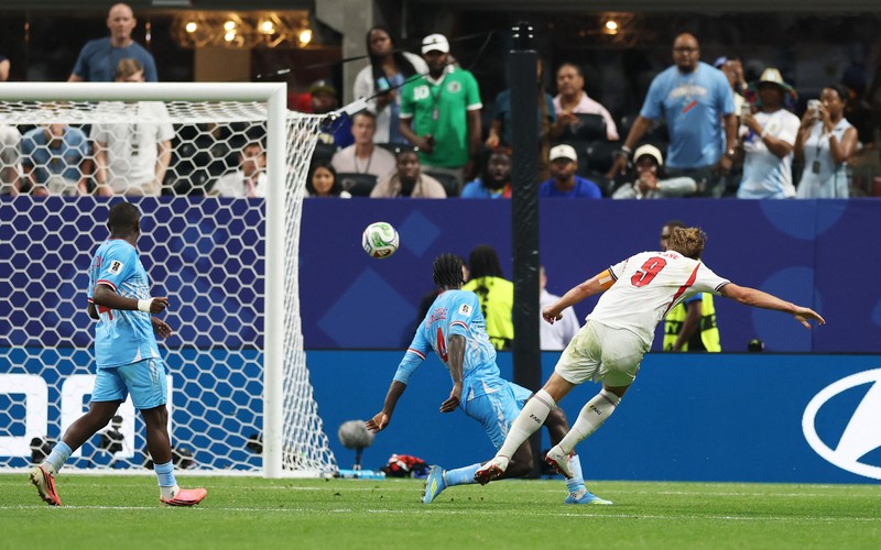 Tim nasional Inggris sukses melaju ke babak 16 besar Piala Dunia 2026 setelah menumbangkan Republik Demokratik Kongo dengan skor 2-1 dalam laga babak 32 besar di Stadion Mercedes-Benz, Atlanta, Amerika Serikat, pada Rabu (1/7/2026) waktu setempat. (IMAGN IMAGES via Reuters/BRETT DAVIS)