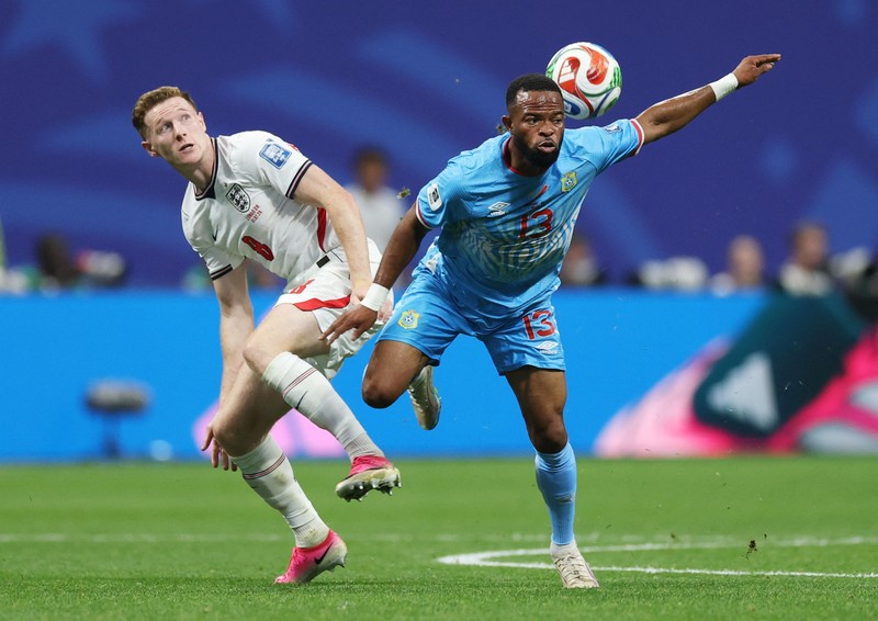 Tim nasional Inggris sukses melaju ke babak 16 besar Piala Dunia 2026 setelah menumbangkan Republik Demokratik Kongo dengan skor 2-1 dalam laga babak 32 besar di Stadion Mercedes-Benz, Atlanta, Amerika Serikat, pada Rabu (1/7/2026) waktu setempat. (IMAGN IMAGES via Reuters/BRETT DAVIS)