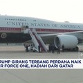 Trump Girang Terbang Perdana Naik Air Force One Hadiah Qatar