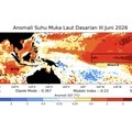 Anomali Suhu Muka Laut Dasarian III Juni 2026 yang dirilis Jumat (3/7/2026).. (Dok. BMKG)