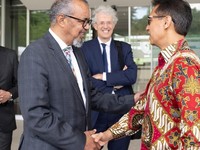 Menteri Kesehatan Budi Gunadi Sadikin dan Direktur Jenderal WHO Tedros Adhanom Ghebreyesus. (Instagram/drtedros)
