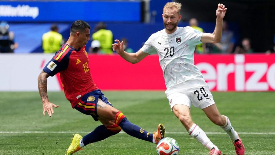 Spanyol menaklukkan Austria denhgan skor akhir 3-0 pada babak 32 besar Piala Dunia 2026 di Stadion Los Angeles, Kamis (2/7) atau Jumat (3/7) dini hari WIB. (IMAGN IMAGES via Reuters/KIRBY LEE)