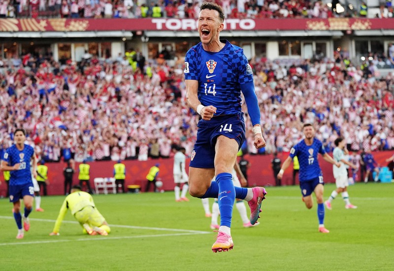 Timnas Portugal memastikan diri melaju ke babak 16 besar Piala Dunia 2026 usai menyingkirkan Kroasia dengan skor 2-1 di Toronto Stadium, Jumat (3/7/2026) pagi WIB. (REUTERS/Dylan Martinez)