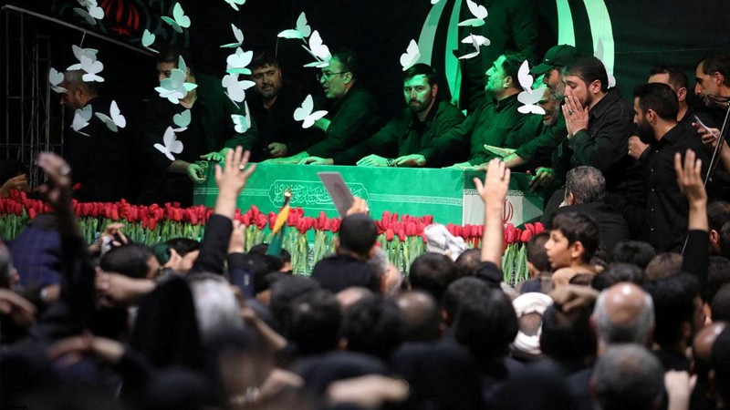 Upacara perpisahan untuk mendiang Pemimpin Tertinggi Iran Ayatollah Ali Khamenei di Teheran, Iran, Jumat (3/7/2026). (Office of the Iranian Supreme Leader via REUTERS)
