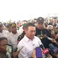 Menteri Pertanian (Mentan) Amran Sulaiman dalam acara Tanam Padi Bersama di Distrik Semangga, Merauke, Papua Selatan, Sabtu (4/7/2026).  (CNBC Indonesia/Martyasari Rizky)