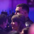 FILE PHOTO: Travis Kelce and Taylor Swift attend the 2026 iHeartRadio Music Awards at the Dolby Theatre in Los Angeles, California, U.S., March 26, 2026. REUTERS/Mario Anzuoni/File Photo