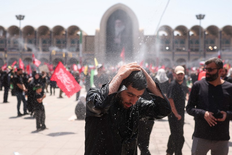 Mourners attend a prayer during a public farewell ceremony to pay their respects to late Supreme Leader Ayatollah Ali Khamenei, who was killed on February 28 in Israeli and U.S. airstrikes, at the Imam Khomeini Grand Mosalla, in Tehran, Iran, July 5, 2026. Office of the Iranian Supreme Leader/WANA (West Asia News Agency) via REUTERS  ATTENTION EDITORS - THIS PICTURE WAS PROVIDED BY A THIRD PARTY. ISRAEL OUT. NO COMMERCIAL OR EDITORIAL SALES IN ISRAEL. NO ACCESS FOR ISRAELI MEDIA. NO USE BBC PERSIAN. NO USE VOA PERSIAN. NO USE MANOTO. NO USE IRAN INTERNATIONAL. NO USE RADIO FARDA. DIGITAL: NO USE BBC PERSIAN. NO USE VOA PERSIAN. NO USE MANOTO. NO USE IRAN INTERNATIONAL. NO USE RADIO FARDA.