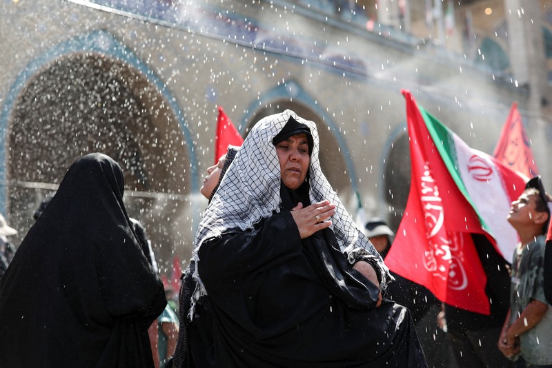 Mourners attend a prayer during a public farewell ceremony to pay their respects to late Supreme Leader Ayatollah Ali Khamenei, who was killed on February 28 in Israeli and U.S. airstrikes, at the Imam Khomeini Grand Mosalla, in Tehran, Iran, July 5, 2026. Office of the Iranian Supreme Leader/WANA (West Asia News Agency) via REUTERS  ATTENTION EDITORS - THIS PICTURE WAS PROVIDED BY A THIRD PARTY. ISRAEL OUT. NO COMMERCIAL OR EDITORIAL SALES IN ISRAEL. NO ACCESS FOR ISRAELI MEDIA. NO USE BBC PERSIAN. NO USE VOA PERSIAN. NO USE MANOTO. NO USE IRAN INTERNATIONAL. NO USE RADIO FARDA. DIGITAL: NO USE BBC PERSIAN. NO USE VOA PERSIAN. NO USE MANOTO. NO USE IRAN INTERNATIONAL. NO USE RADIO FARDA.