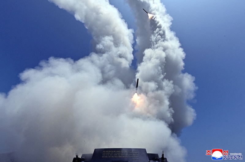 North Korean leader Kim Jong Un observes an assessment of the newly built naval destroyer Kang Kon's combat systems, including the test firing of a strategic cruise missile, at an unknown location in North Korea, July 3, 2026, in this picture released July 5, 2026 by North Korea's official Korean Central News Agency. KCNA via REUTERS    ATTENTION EDITORS - THIS IMAGE WAS PROVIDED BY A THIRD PARTY. REUTERS IS UNABLE TO INDEPENDENTLY VERIFY THIS IMAGE. NO THIRD PARTY SALES. SOUTH KOREA OUT. NO COMMERCIAL OR EDITORIAL SALES IN SOUTH KOREA.     TPX IMAGES OF THE DAY