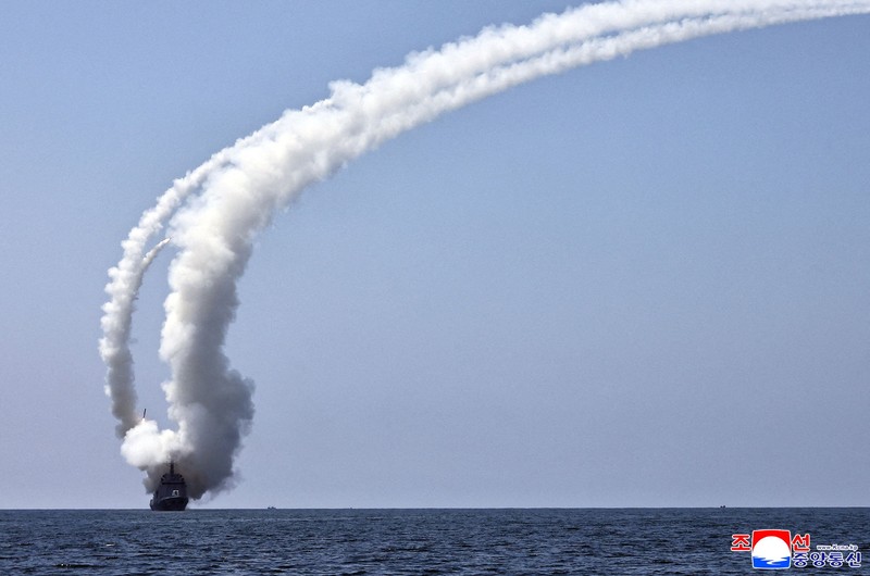 North Korean leader Kim Jong Un observes an assessment of the newly built naval destroyer Kang Kon's combat systems, including the test firing of a strategic cruise missile, at an unknown location in North Korea, July 3, 2026, in this picture released July 5, 2026 by North Korea's official Korean Central News Agency. KCNA via REUTERS    ATTENTION EDITORS - THIS IMAGE WAS PROVIDED BY A THIRD PARTY. REUTERS IS UNABLE TO INDEPENDENTLY VERIFY THIS IMAGE. NO THIRD PARTY SALES. SOUTH KOREA OUT. NO COMMERCIAL OR EDITORIAL SALES IN SOUTH KOREA.     TPX IMAGES OF THE DAY