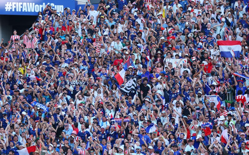 Soccer Football - FIFA World Cup 2026 - Round of 16 - Paraguay v France - Philadelphia Stadium, Philadelphia, Pennsylvania, U.S. - July 4, 2026  France's Kylian Mbappe scores their first goal from the penalty spot REUTERS/Mike Segar     TPX IMAGES OF THE DAY