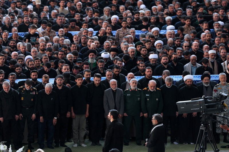 Mourners attend a public farewell ceremony to pay their respects to late Supreme Leader Ayatollah Ali Khamenei, who was killed on February 28 in Israeli and U.S. airstrikes, at the Imam Khomeini Grand Mosalla, in Tehran, Iran July 5, 2026. Office of the Iranian Supreme Leader/Handout via REUTERS   ATTENTION EDITORS - THIS PICTURE WAS PROVIDED BY A THIRD PARTY. ISRAEL OUT. NO COMMERCIAL OR EDITORIAL SALES IN ISRAEL. NO ACCESS FOR ISRAELI MEDIA. NO USE BBC PERSIAN. NO USE VOA PERSIAN. NO USE MANOTO. NO USE IRAN INTERNATIONAL. NO USE RADIO FARDA. DIGITAL: NO USE BBC PERSIAN. NO USE VOA PERSIAN. NO USE MANOTO. NO USE IRAN INTERNATIONAL. NO USE RADIO FARDA