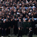 Brigadier General Esmail Qaani, the head of the Revolutionary Guards' Quds Force, attends a prayer during a public farewell ceremony to pay their respects to late Supreme Leader Ayatollah Ali Khamenei, who was killed on February 28 in Israeli and U.S
