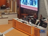 Raker Komisi V DPR RI dengan Eselon 1 Kementerian PU, Senin (6/7/2026). (CNBC Indonesia/Ferry Sandi)