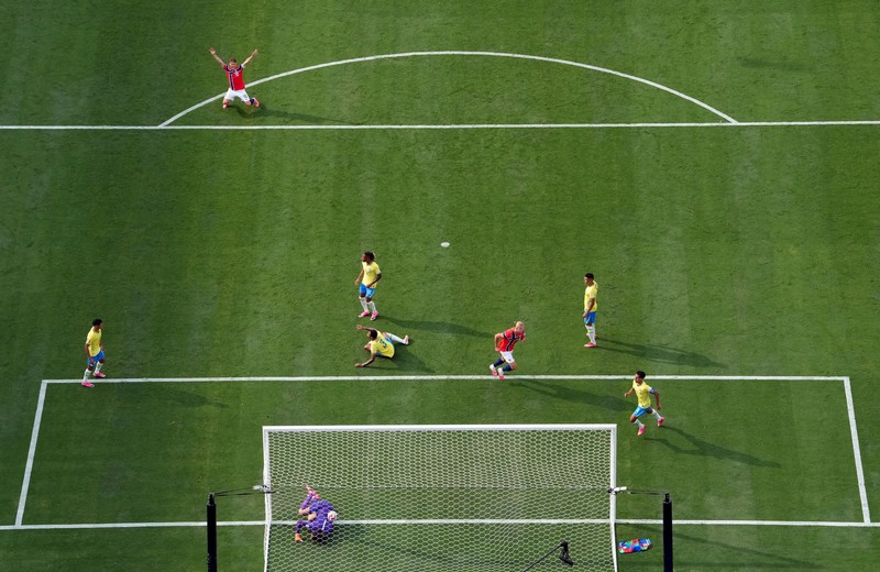Soccer Football - FIFA World Cup 2026 - Round of 16 - Brazil v Norway - New York New Jersey Stadium, East Rutherford, New Jersey, U.S. - July 5, 2026 Brazil's Neymar Jr. looks dejected after the match as Brazil are eliminated from the World Cup REUTERS/Jeenah Moon     TPX IMAGES OF THE DAY
