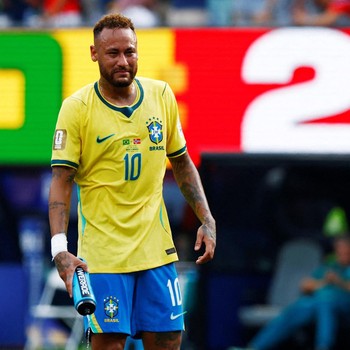 Soccer Football - FIFA World Cup 2026 - Round of 16 - Brazil v Norway - New York New Jersey Stadium, East Rutherford, New Jersey, U.S. - July 5, 2026 Brazil's Neymar Jr. looks dejected after the match as Brazil are eliminated from the World Cup REUTE