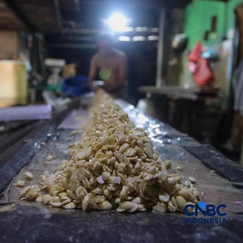 Suasana aktivitas perajin tempe di Kampung Tempe, Sunter Jaya, Jakarta, Senin (6/7/2026). (CNBC Indonesia/Faisal Rahman)