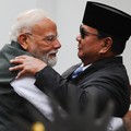 Foto: Perdana Menteri Republik India Narendra Modi (kiri) dan Presiden Republik Indonesia Prabowo Subianto. (REUTERS/Willy Kurniawan)