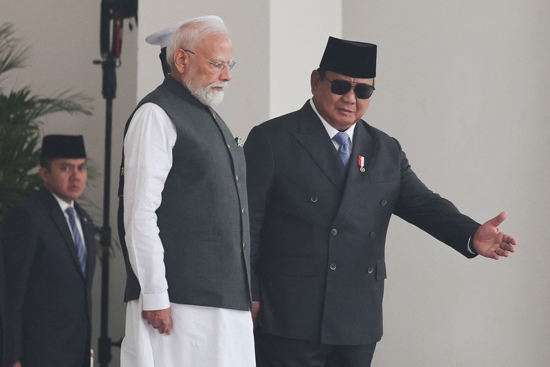 Kunjungan Kenegaraan PM India Narendra Modi, Istana Merdeka, 7 Juli 2026. (REUTERS/Willy Kurniawan)
