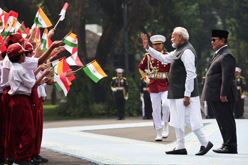Kunjungan Kenegaraan PM India Narendra Modi, Istana Merdeka, 7 Juli 2026. (REUTERS/Willy Kurniawan)