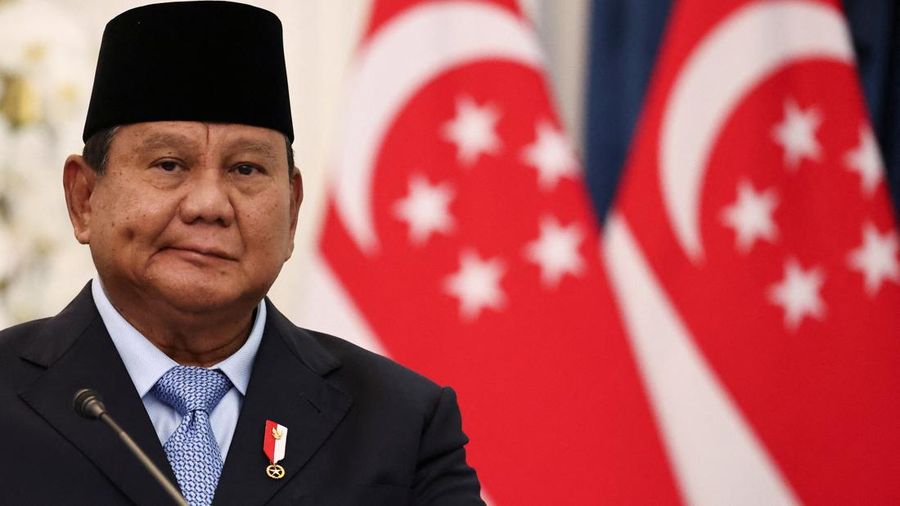 Presiden RI Prabowo Subianto menerima kunjungan kenegaraan PM Singapura Lawrence Wong , Istana Merdeka, 6 Juli 2026. (Reuters Willy Kurniawan)