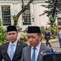 (Kiri-Kanan) Menteri Kependudukan dan Pembangunan Keluarga (Mendukbangga)/Kepala BKKBN, Wihaji, Menteri ESDM, Bahlil Lahadalia dan Menteri PKP, Maruarar Sirait saat menyampaikan keterangan kepada media di Istana Merdeka, Jakarta, Selasa (7/7/2026). (