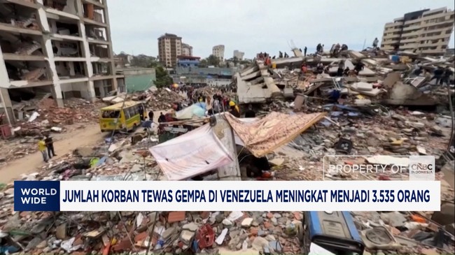 Video: Korban Tewas Gempa di Venezuela Menjadi 3.535 Orang