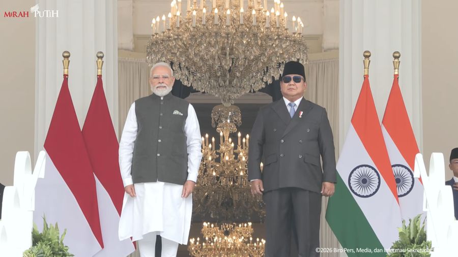 Kunjungan Kenegaraan PM India Narendra Modi, Istana Merdeka, 7 Juli 2026. (Tangkapan Layar Youtube)