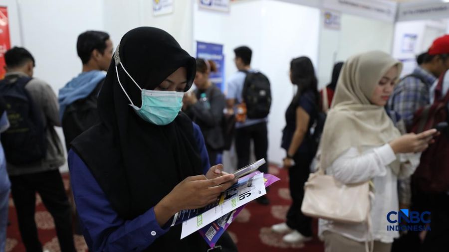 Foto: Ilustrasi job fair. (CNBC Indonesia/Tri Susilo)