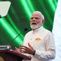 Perdana Menteri India Narendra Modi menyampaikan pidatonya saat kunjungannya ke gedung Parlemen Indonesia di Jakarta, Indonesia, 7 Juli 2026. (REUTERS/Willy Kurniawan)