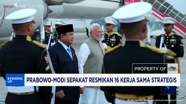 Video:Prabowo - Modi Sepakat Resmikan 16 Kerja Sama Strategis RI-India