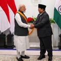 Presiden RI Prabowo Subianto menganugerahkan tanda kehormatan tertinggi, Bintang Republik Indonesia Adipurna, kepada Perdana Menteri India Narendra Modi di Istana Merdeka, Jakarta, Selasa, (7/7/2026). (Instagram/narendramodi)