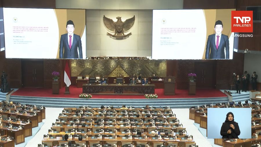 Rapat Paripurna DPR RI ke-24 Masa Persidangan V Tahun Sidang 2025-2026. (Tangkapan Layar Youtube Parlemen)