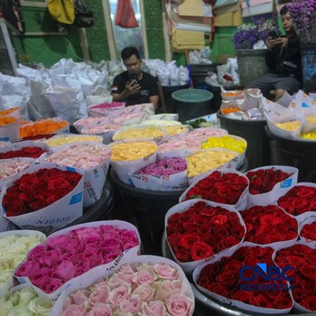 Sentra Pasar Bunga Rawa Belong, Jakarta, Selasa (7/7/2026). (CNBC Indonesia/Faisal Rahman)