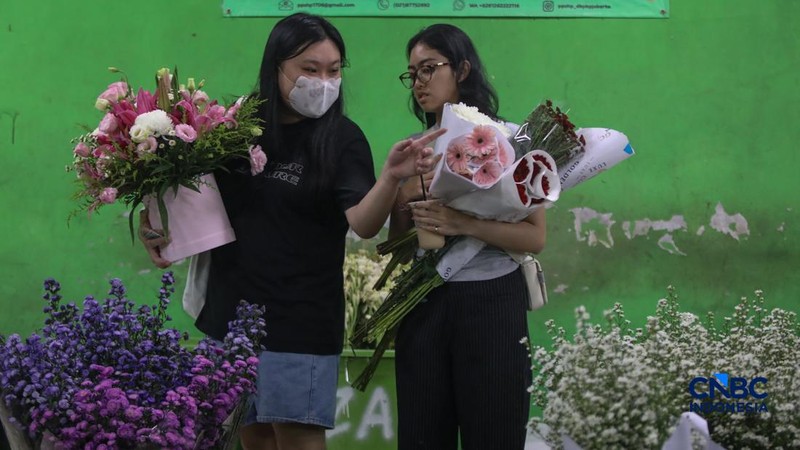 Sentra Pasar Bunga Rawa Belong, Jakarta, Selasa (7/7/2026). (CNBC Indonesia/Faisal Rahman)