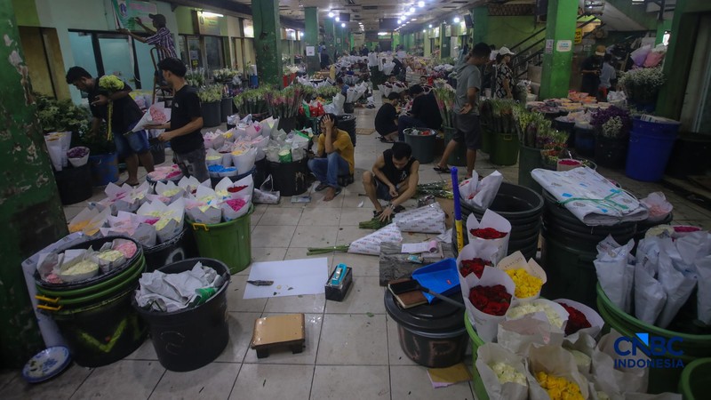 Sentra Pasar Bunga Rawa Belong, Jakarta, Selasa (7/7/2026). (CNBC Indonesia/Faisal Rahman)