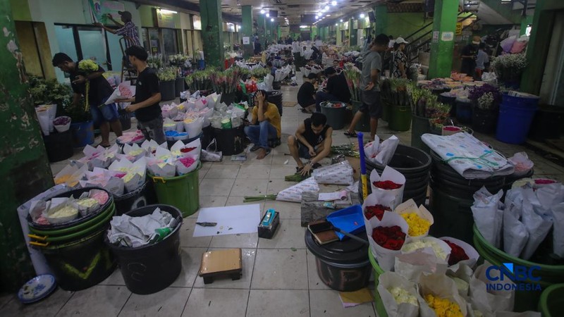 Sentra Pasar Bunga Rawa Belong, Jakarta, Selasa (7/7/2026). (CNBC Indonesia/Faisal Rahman)