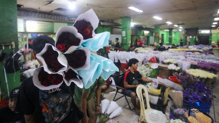 Sentra Pasar Bunga Rawa Belong, Jakarta, Selasa (7/7/2026). (CNBC Indonesia/Faisal Rahman)