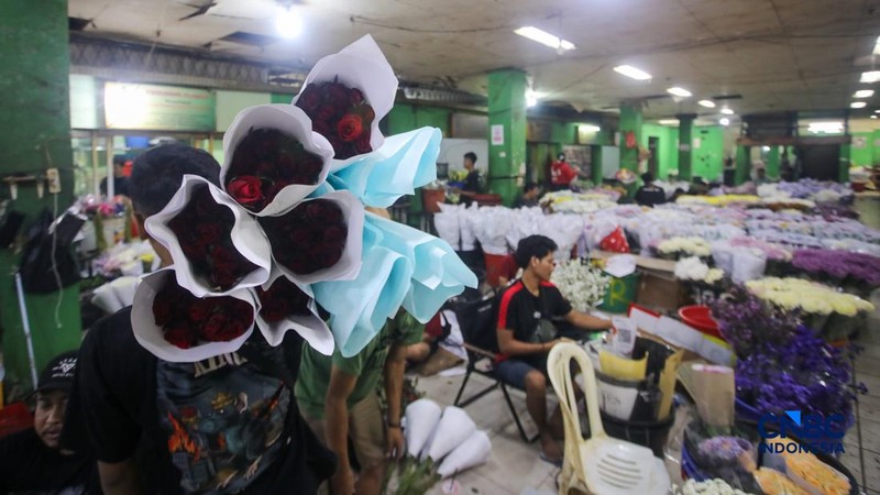 Sentra Pasar Bunga Rawa Belong, Jakarta, Selasa (7/7/2026). (CNBC Indonesia/Faisal Rahman)