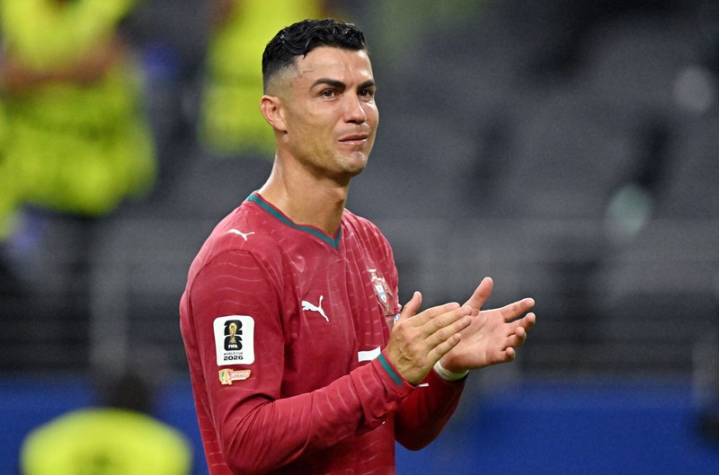 Soccer Football - FIFA World Cup 2026 - Round of 16 - Portugal v Spain - Dallas Stadium, Arlington, Texas, U.S. - July 6, 2026 Portugal's Cristiano Ronaldo looks dejected after the match following their elimination from the World Cup REUTERS/Issei Kato