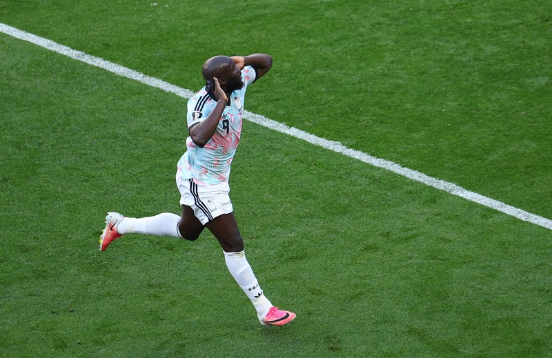 Soccer Football - FIFA World Cup 2026 - Round of 16 - United States v Belgium - Seattle Stadium, Seattle, Washington, U.S. - July 6, 2026 Belgium's Charles De Ketelaere celebrates scoring their first goal with teammates IMAGN IMAGES via Reuters/Blake Dahlin