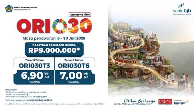 Mau Investasi? bjb Siap Wujudkan Perencanaan Keuangan Lewat ORI030