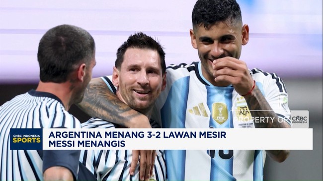 Video: Argentina Menang 3-2 Lawan Mesir, Messi Menangis