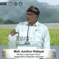 Menteri Lingkungan Hidup/ Kepala BPLH Republik Indonesia Moh Jumhur Hidayat alam acara Peresmian Pembangunan PSEL Bali. (Tangkapan Layar Youtube)