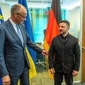 German Chancellor Friedrich Merz greets Ukraine's President Volodymyr Zelenskiy on the sidelines of the NATO leaders' summit in Ankara, Turkey, July 7, 2026. Michael Kappeler/Pool via REUTERS