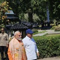 Presiden Republik Indonesia Prabowo Subianto dan Perdana Menteri Republik India Narendra Modi mengunjungi Candi Prambanan, Slemen, DIY, Rabu (8/7/2027). (CNBC Indonesia/Emir Yanwardhana)